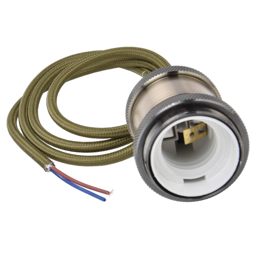 E27 Lampeholder med ledning Vintage Pendellampe Lampeholder for soverom 100?240V