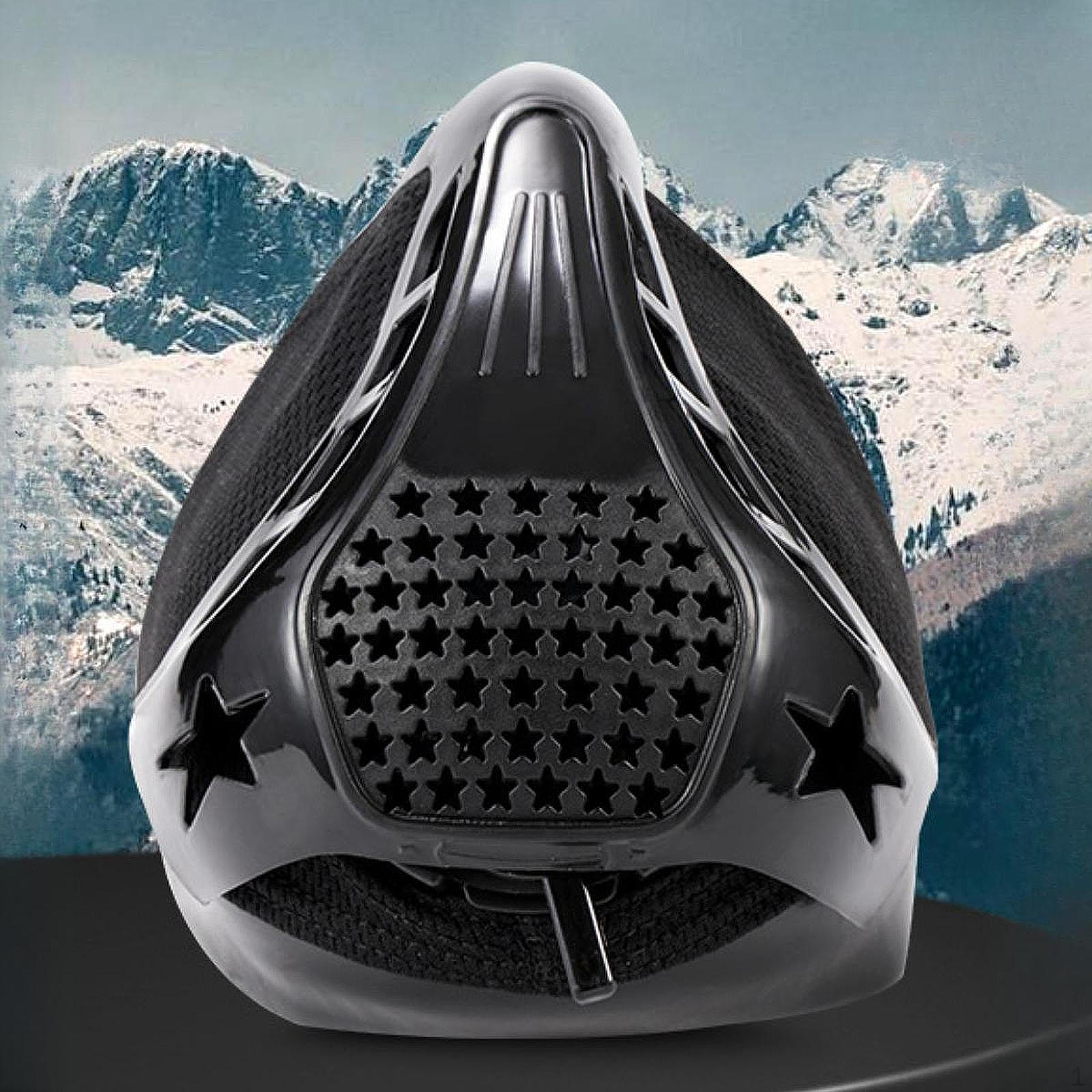 

Регулируемая маска для фитнеса с сопротивлением для тренировок на большой высоте чёрный