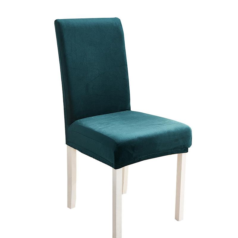Silver Fox Velvet Chair Cover Elastic Solid Color One-piece Chair Cover Office Hotel Restaurant Household Chair Cover