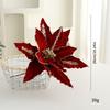 Fabric Plastic Christmas Artificial Flowers DIY Decoration Ornaments Xmas Tree Decorations 26cm Fake Flower New Year