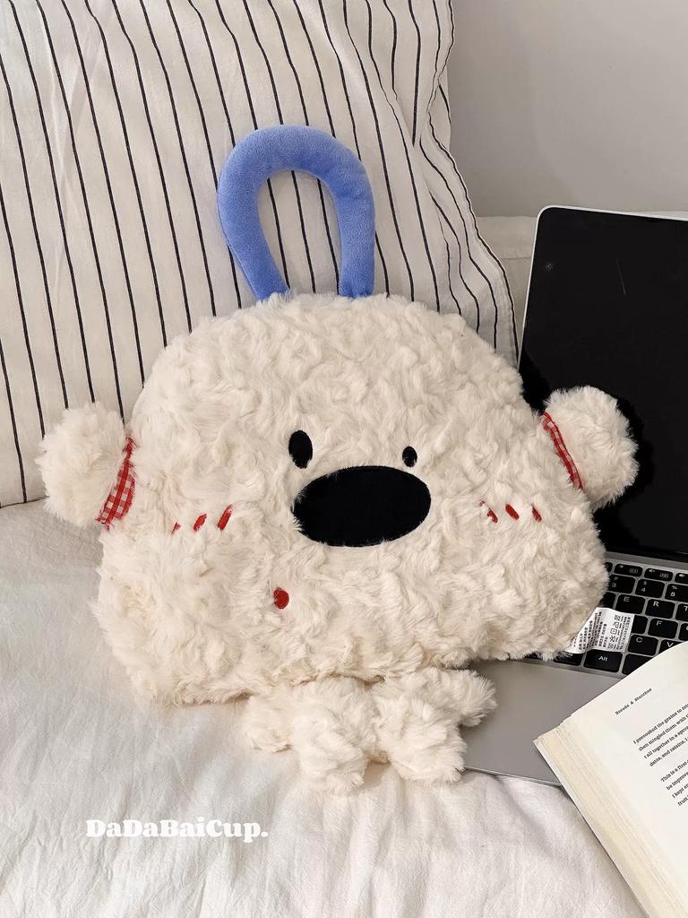 Hot Water Bottle 2025 New Model, Rechargeable, Explosion-Proof, Thickened, Cute Dog Plush, Water-Filled, Can Be Inserted Into Hands