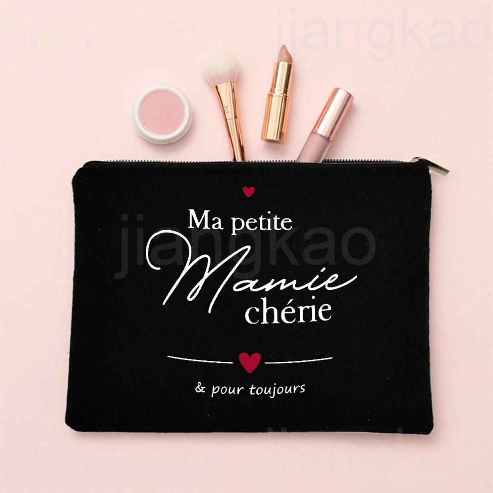 Thank You Grandma for All These Magical Moments Print Makeup Bag Travel Toiletries Organizer Bags Women Cosmetic Case Mamie Gift