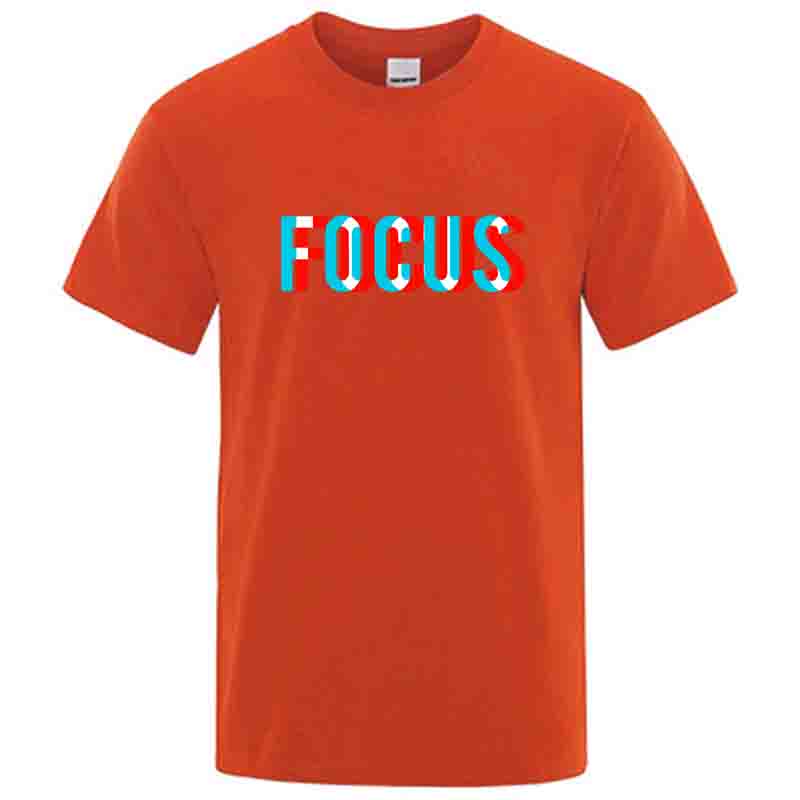 Summer Mens Tshirt High Quality 100 Cotton Loose Focus Print Men Top Casual Loose Oneck Men Short Sleeve Tshirt Male Tees