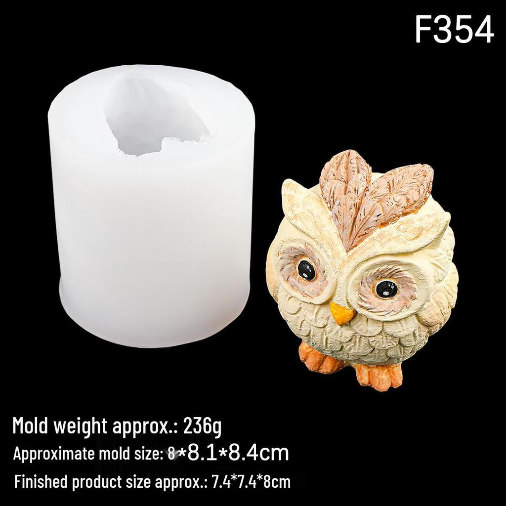 Creative Owl Silicone Mold for DIY Cake, Chocolate, Aroma Stone, and Plaster Decorations