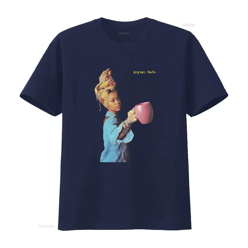 T-shirt Erykah Badu Stile Retrò Design Ispirato all'Album Unfollow Me vintage Lavata Elastica Traspirante abbigliamento firmato