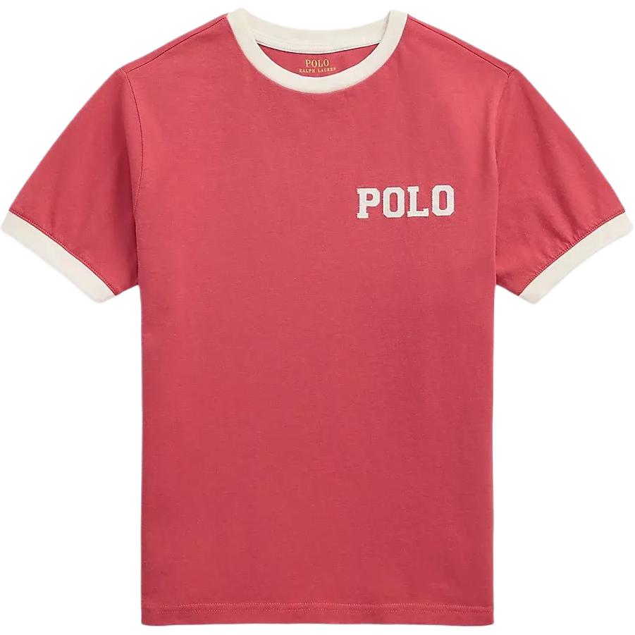 

Детская футболка с коротким рукавом и круглым вырезом Polo Ralph Lauren Color Block с буквами Топы для детей 323971297-001 XL