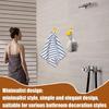 ABS Wall Mount No-Drill Hooks Key Chain Storage Rack Strong Self Adhesive Coat Hat Hanger Girl Child Room Decoration Holder