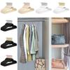 Velvet Flock Hangers Non Slip 360 Degree Hook Coats Hanging Plastic Adjustable