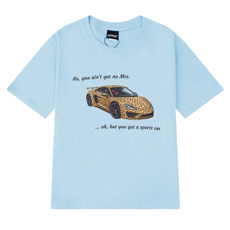 Summer Fashion Tate McRae Sports Car Lyrics Graphic T Shirts Unisex Oversized Short Sleeve T-shirt Men Women 100% Cotton Tops