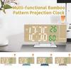 Temperature Humidity LED Projector Clock 12/24 H LED Electronic Clock  Bedroom Desk