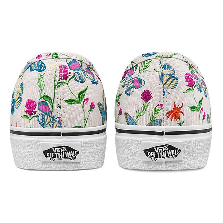 Vans Authentic Series Butterfly Floral Print Casual Low-Top Skate Shoes Unisex Sneakers White VN0A5HZSUC0