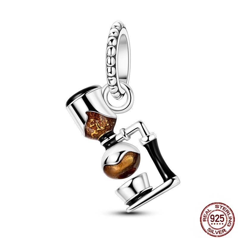Fruit Food Charms Plata De Leyoriginal Strawberry Avocado Dessert Cake Charm Beads For Women Bracelet Accessory Diy Jewelry