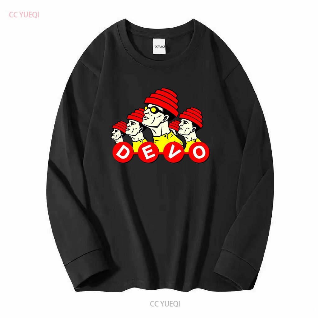Devo Energy Dome Xl Black T Shirt Long Or Short Sleeves Vintage Washed Graphic Top For Everyday Wear Streetwear