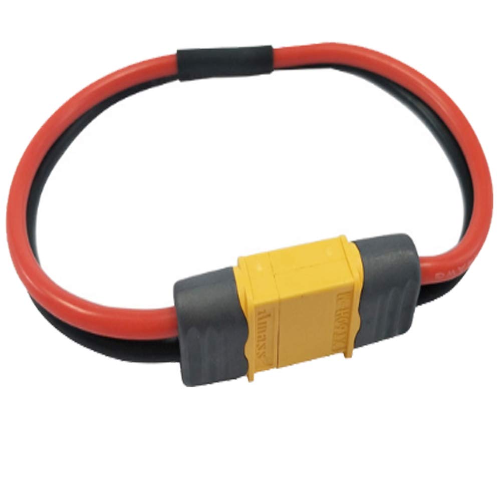 Yiqigou 2pcs Amass XT60 XT60H Male Plug Connector Converts To XT60 XT60H Female Plug Connector Via 30cm 14AWG Silicone Cable
