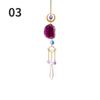 1 Pcs Crystal Prism Ball with Agate Slices Window Prisms Suncatcher Clear Wind Chimes Hanging Ornaments