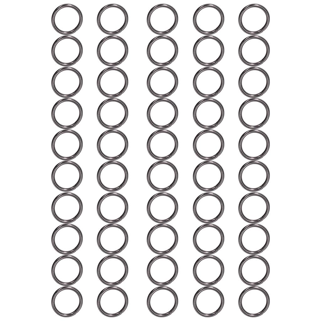 50Pcs Metal Rings 15x3mm Iron Material Sturdy   Multifunctional Exquisite O Rings Metal