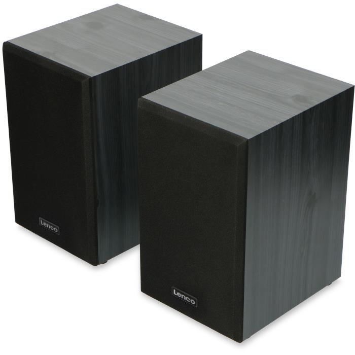 Platine vinyle - LENCO - LS-300BK - Bluetooth, 2 haut-parleurs externes, Noir