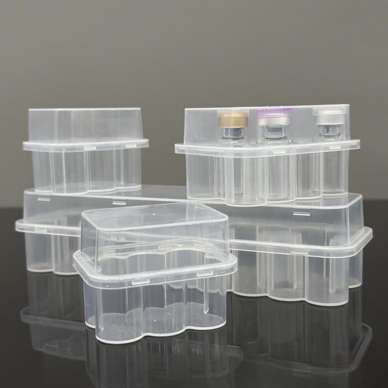 3/5/7/10ml Fläschchen Aufbewahrungskoffer Kunststoff Mikroröhrchen Aufbewahrungsbox Transparente Stapelbare Box Gefrierbox Röhrchenbox Fläschchen Organizer