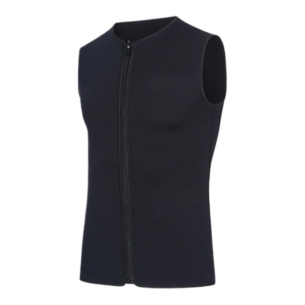 

Men Wetsuit Top 3mm Neoprene Wetsuit Vest with Front Zipper Sleeveless Top Thermal Diving Vest for Surfing Snorkeling M чорний