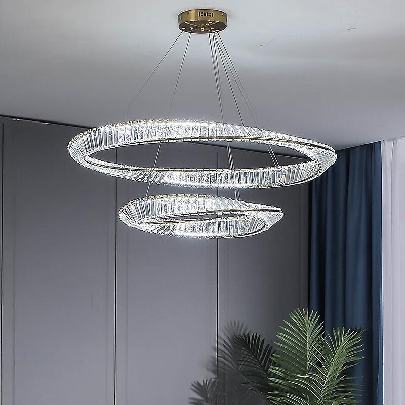 UOSU Modern Rechargeable Crystal Chandelier