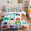 Cute Cartoon Dog Face Pattern Bedding Duvet Cover Set Duvet Cover Pillowcases  (1*Duvet Cover 2*Pillowcases, Without Duvet Insert)