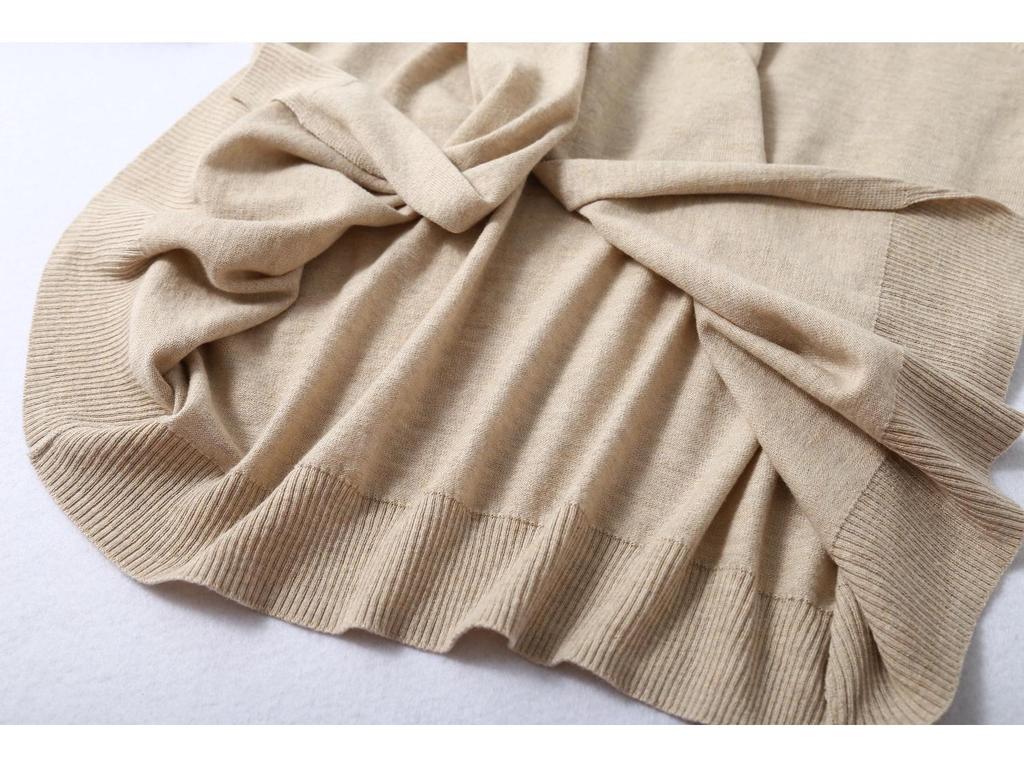 Breathable Loose Knit Cardigan with Scarf Collar - Perfect for Spring & Autumn Commute