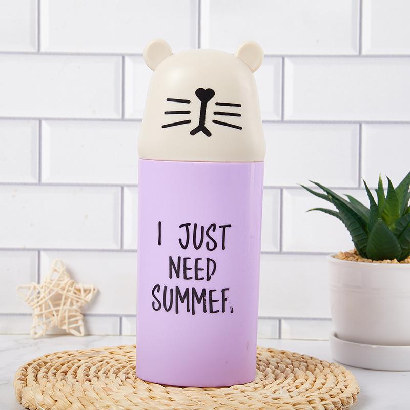 Portable Travel Toothbrush Cup Cartoon Bear Cover Toothpaste Holder Bathroom Organizer Accessories Teeth Brush Storage Case Box