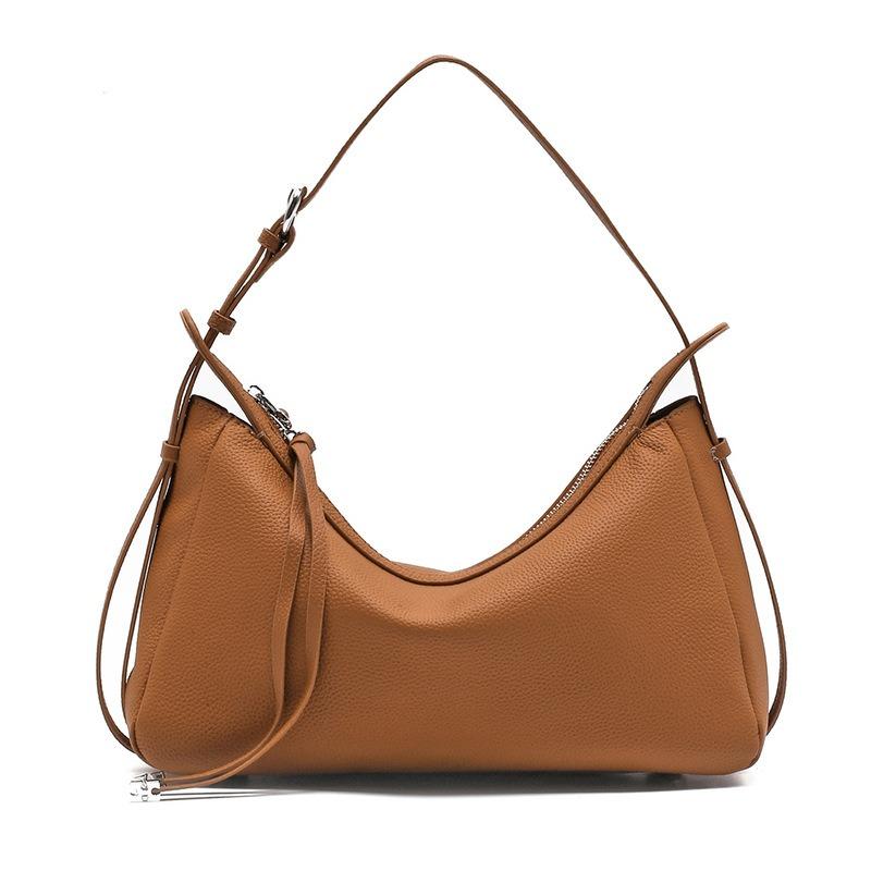 The first layer of cowhide new soft dumpling bag women's versatile niche high-end handbag shoulder messenger bag