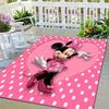 1pc Minnie Heart Pattern Area Rug Soft Flannel Floor Mat for Living Room, Office, Bedroom, Outdoor and Camping, Sofa Coffee Table Floor Mat,