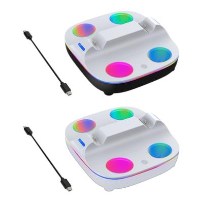 Fast Charging Dock Station for Slim Controller Charging Stand Two Seats Gamepad Charging Station Gaming Accessories