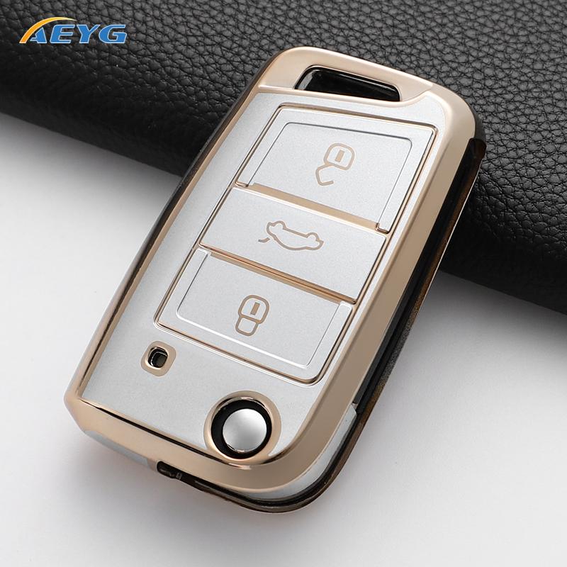 

Tpu Car Flip Key Case Cover For Vw Volkswagen Golf 7 Mk7 Tiguan Mk2 For Seat Ateca Leon Fr 2 Ibiza For Skoda Octavia