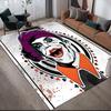 Artistic Clown Anti-Slip Floor Mat, Rectangular Carpet for Living Room & Bedroom