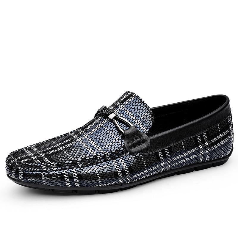 Men s Bean Bean 2026 Genuine Leather Soft Sole Breathable Slip-On Casual Driving Shoes 44 чёрный