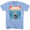Jaws Watercolor Shark Movie Poster Men's T Shirt Painted Swimmer Ocean Attack