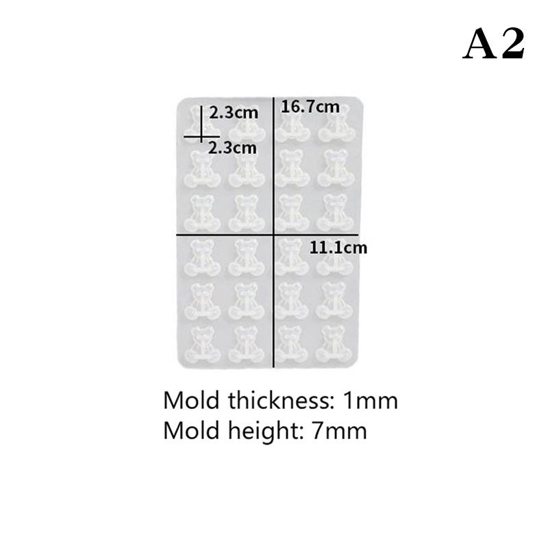 

Форма для самостоятельной работы из эпоксидной смолы Медведь Серьги Брошь Шпилька Медведь Силиконовая форма as the picture