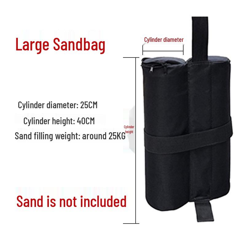 In-Stock Black Oxford Cloth Weighted Sandbag for Outdoor Tent Canopies