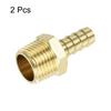 uxcell 2pcs Hose Nipple 1/2 NPT 1.7 x 0.8 inches (42 x 21 mm)