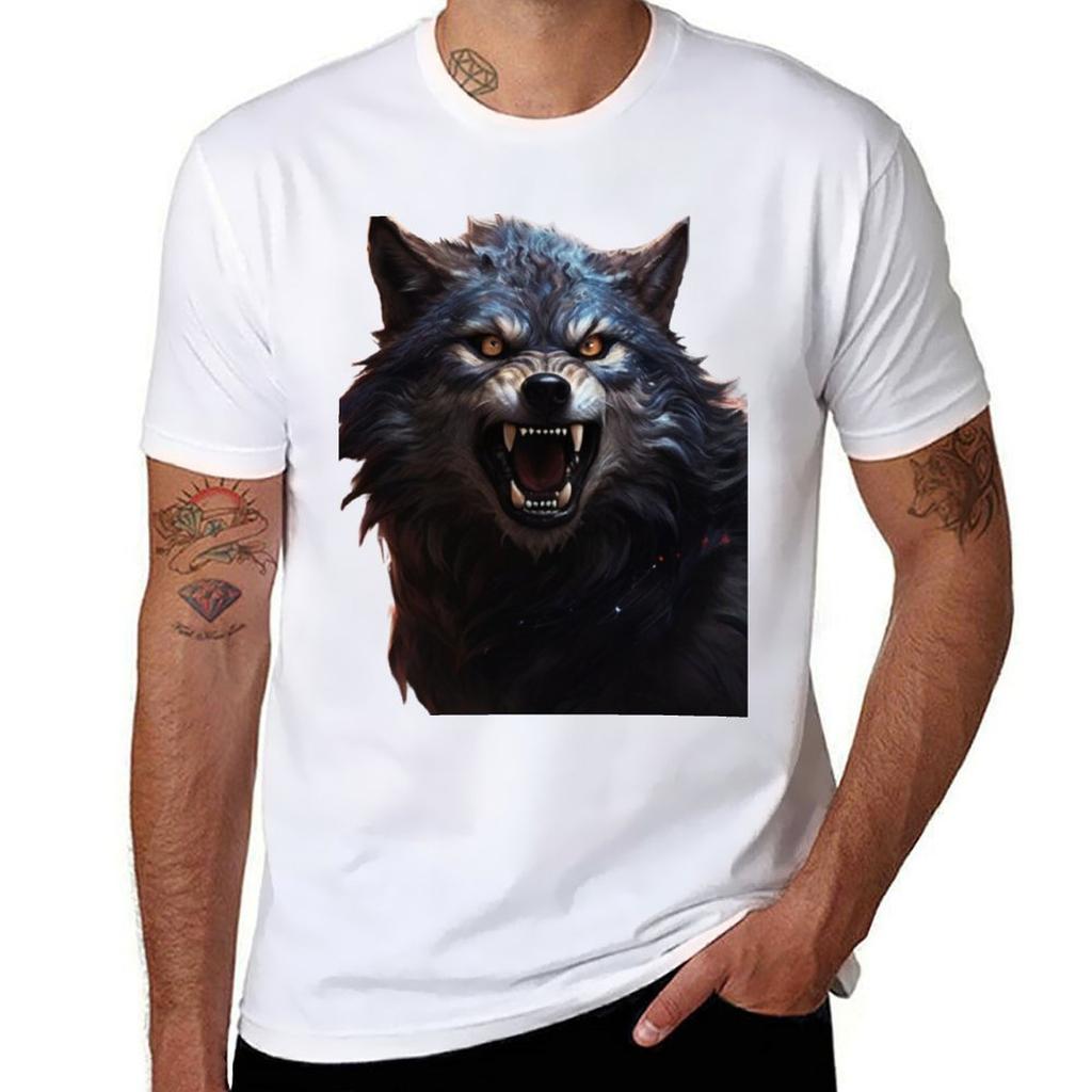 Werewolfe TShirt Minimalist Casual Short Sleeve Top TShirt