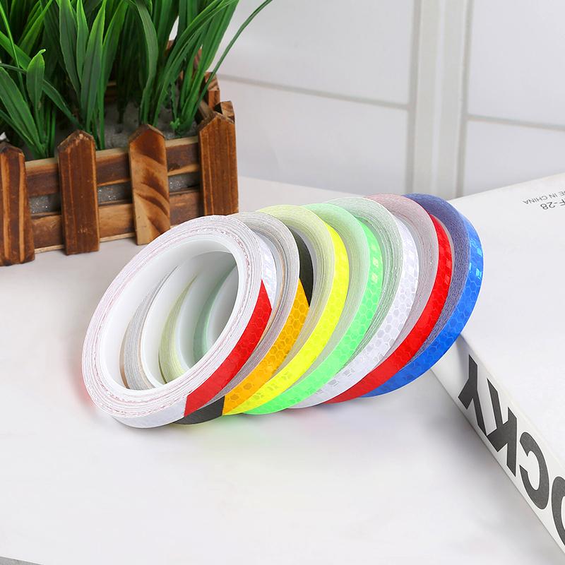 8M/Roll Bike Safety Motorcycle Helmet Reflector Tape DIY Car Scooter Accessory PVC Reflective Glow Stickers