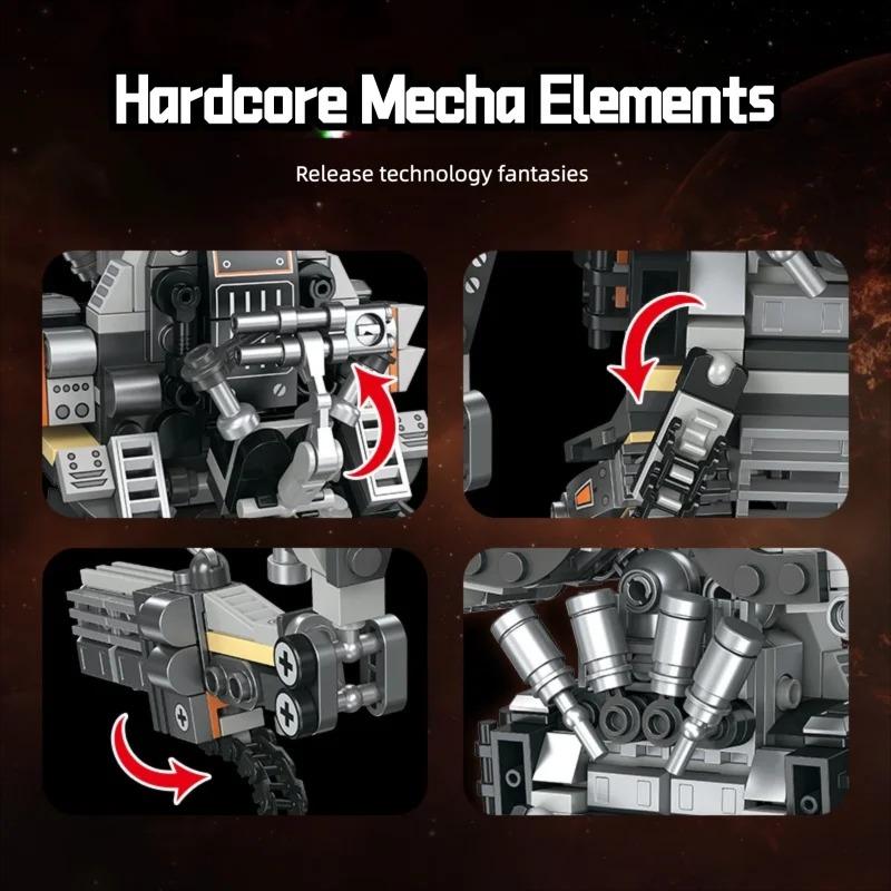 Science Fiction Building Blocks Action Robot Mecha MOC Bricks Toys Christmas Gifts for Boys Adult Children Desktop Decoration