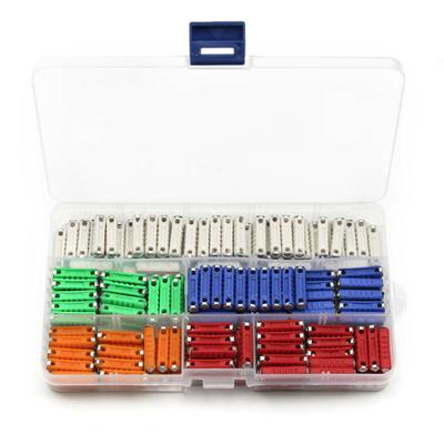 200Pcs 5A/8A/10A/16A/25A Torpedo Shape Car Vehicle Fuses Kit with Plastic Box