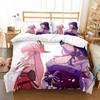 Beelzebul Bettwäsche-Set Einzelbett Twin Full Queen King Size Genshin Lmpact Bettset Aldult Jungen Schlafzimmer Raiden Shogun 3D-Druck 019