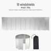 ZISIZ 10-Panel Foldable Aluminum Camping Stove Windscreen