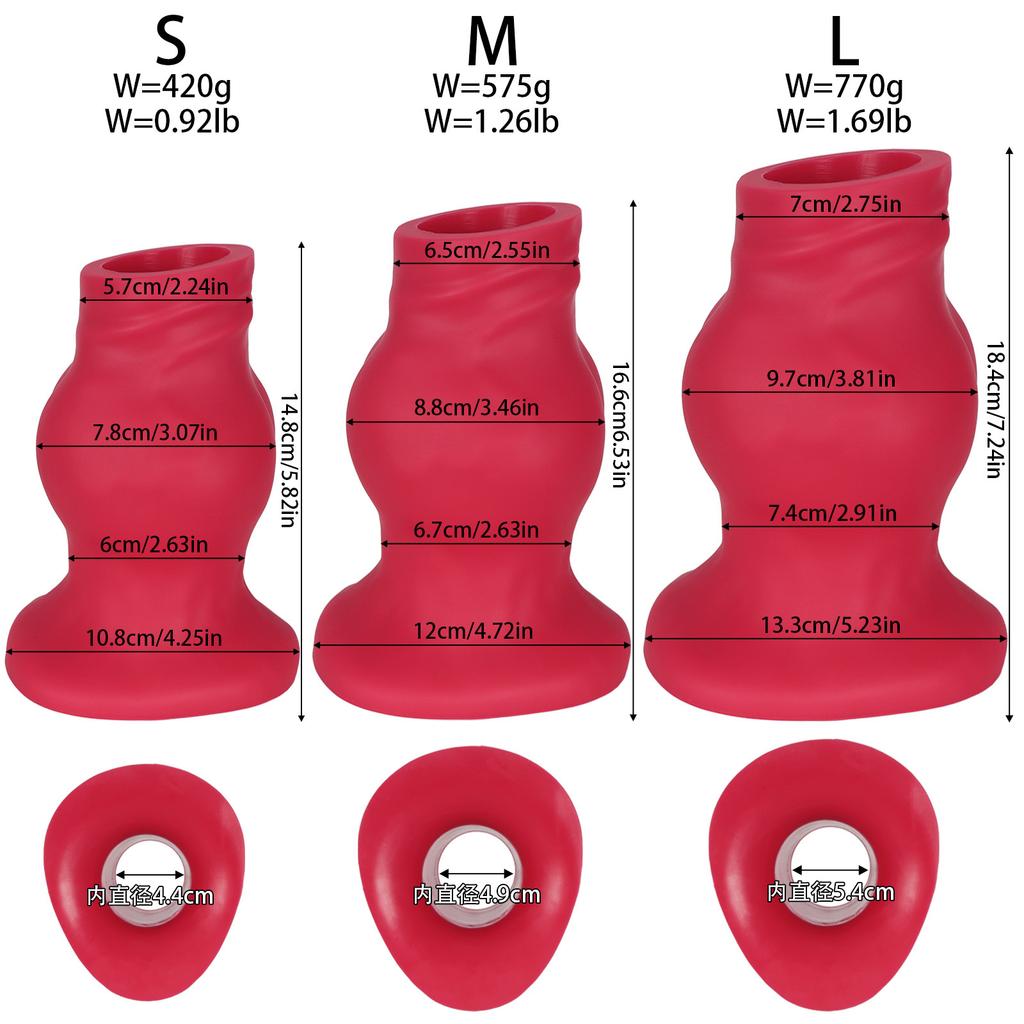 XXL Silicone Hollow Anal Training Plug Expansion Sleeve Adult Couples Toy