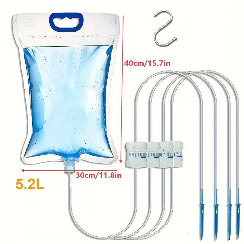 1 Pezzo 5.2L/6.5L Dispositivo di Irrigazione Automatico Borsa per Irrigazione Piante Controllo del Flusso di Gocciolamento dell'Acqua Borsa d'Acqua Gocciolatore per Viaggi Pigri