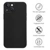 Luxury for iPhone 16 15 14 Pro Max Plus 13 12 11 7 Black Phone Case,Soft TPU Silicone Shell Shock-Absorbing Camera Protection Cover