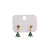 2 Pcs Christmas Tree Xmas Dangle Eardrop Christmas Elk Santa Claus Earrings  Gifts