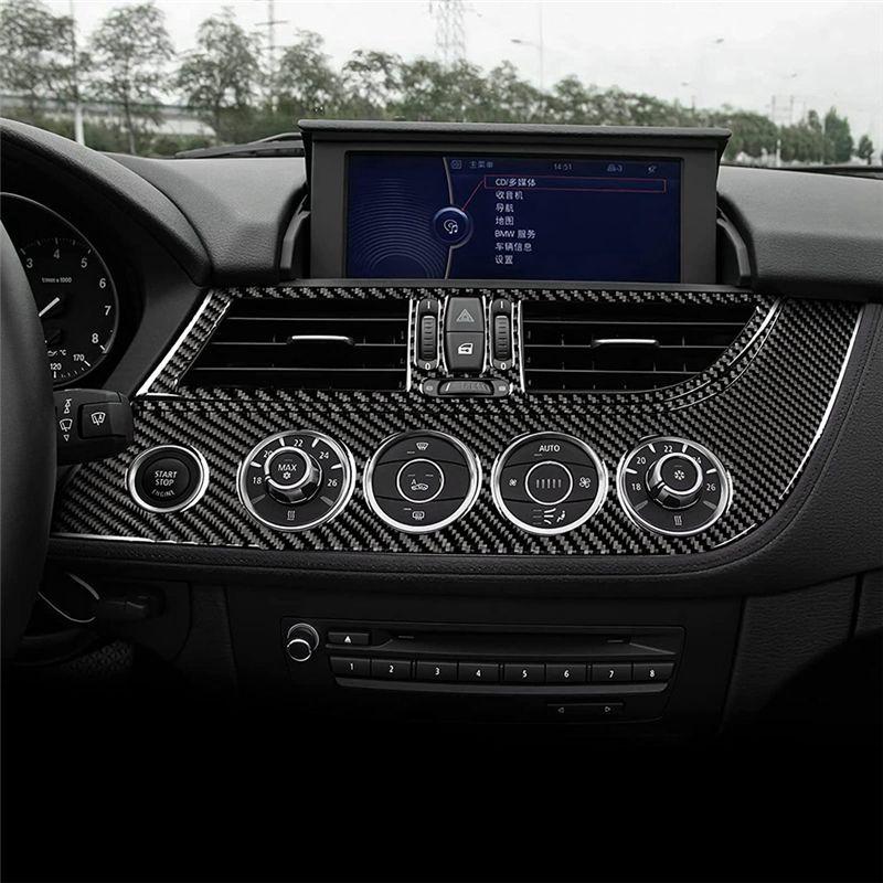 High Quality For BMW Z4 E89 2009-2016 Carbon Fiber Car Center Console Air Outlet Panel Cover Decoration Trim Sticker Part
