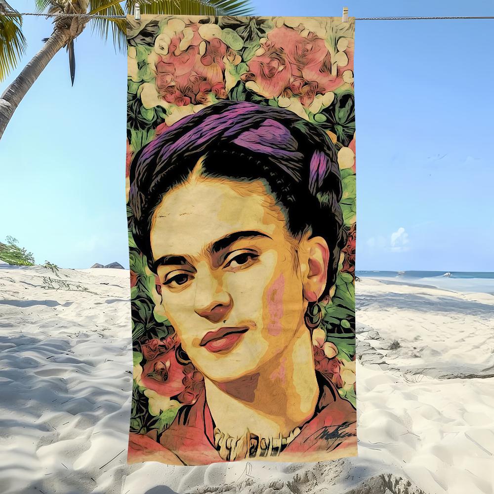 Handdoek Strand Sneldrogend Zwembad Kamperen K-KahloS-ES Kunst Handdoeken Reizen F-FridaS-ES Zacht Cadeau Sportschool Douche Sport