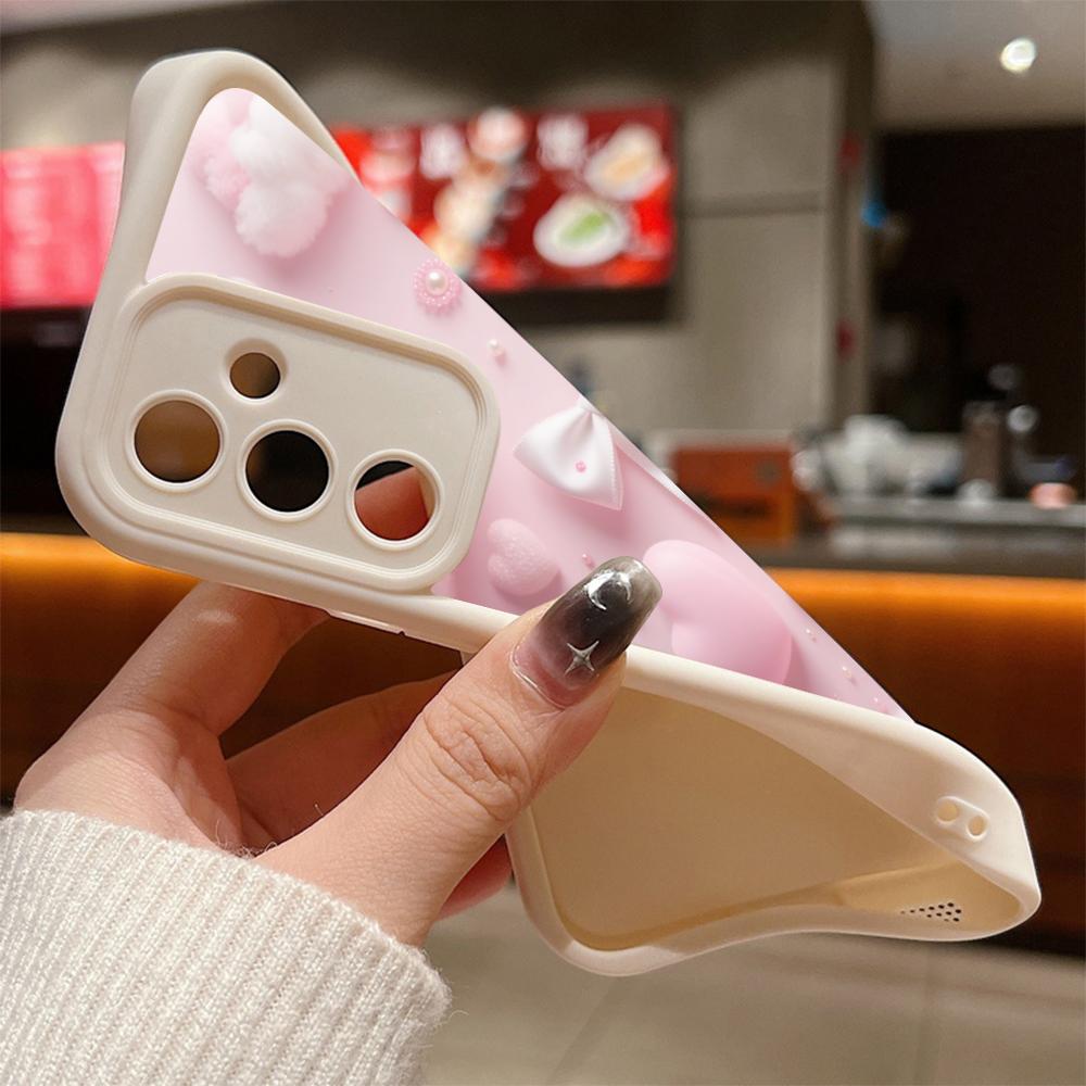 Pink Bowknot Phone Case For Samsung Galaxy S23 S22 S21 S25 S24 S20 Ultra FE A35 A15 A25 A55 Note 20 Plus 5G Fashion Gift Cover